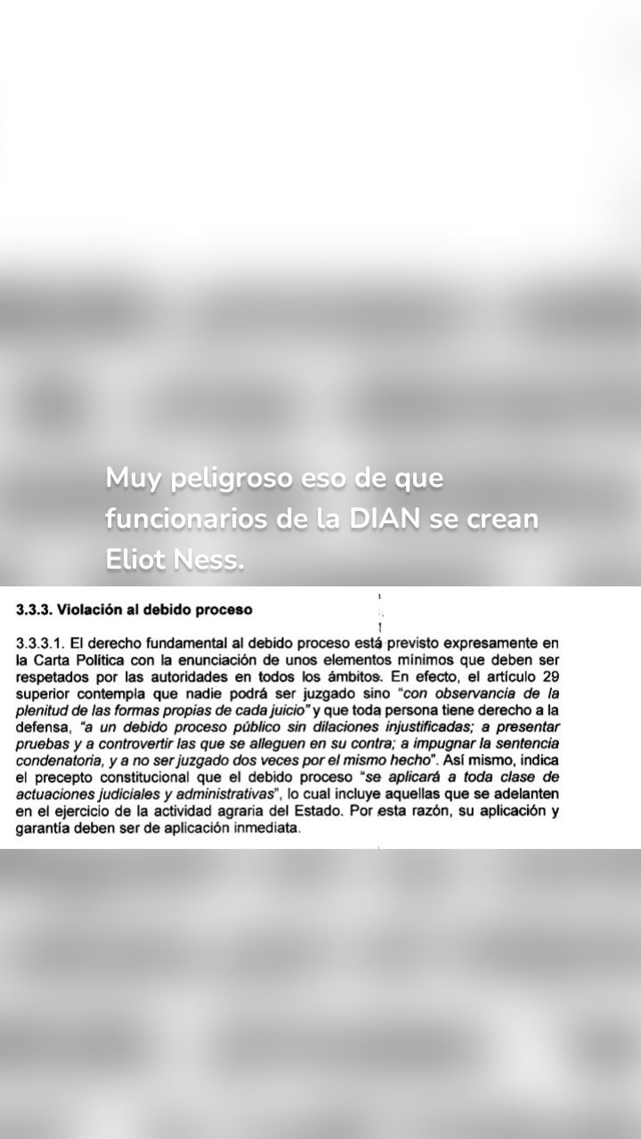 Muy peligroso eso de que funcionarios de la DIAN se crean Eliot Ness.